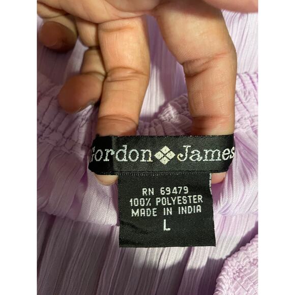 Vintage Gordon James Skirt Womens Large Tiered Crinkle Boho Midi Fairy 90s Y2K - Picture 3 of 7